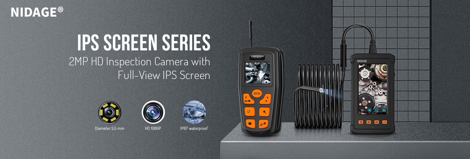 IPS HD Screen Industrial Endoscope